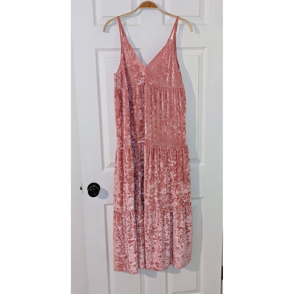 Aerie Pink Velvet Maxi Dress